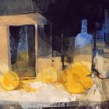 Limones, caja y botellas - 22x27