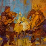 Cuarteto de cuerda - 100x100 cm