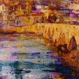 Zamora junto al río Duero - 100x100 cm