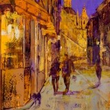 Paseo por el casco antiguo de Salamanca (La Clerecia) - 100x100 cm