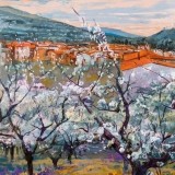 Cerezos en flor, en el valle del Jerte - 150x150cm