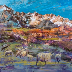 Valle de los Picos de Europa - 100x100 cms.