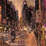 Nocturno en Madrid - 100x100 cm