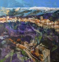 Nieve en la sierra de Béjar - 100x100 cm