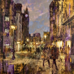 Paseo de las 8 de la tarde - 100x100 cm