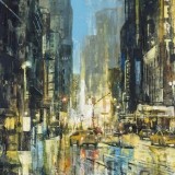 Luces en la ciudad - 100x100 cm