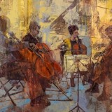 Concierto de violonchelos - 100x100 cm