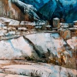 Montañas nevadas de Asturias - 150x150cm